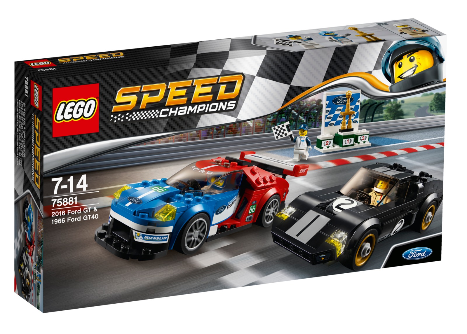 LEGO Speed Champions - 2016 Ford GT & 1966 Ford GT40 (75881) image