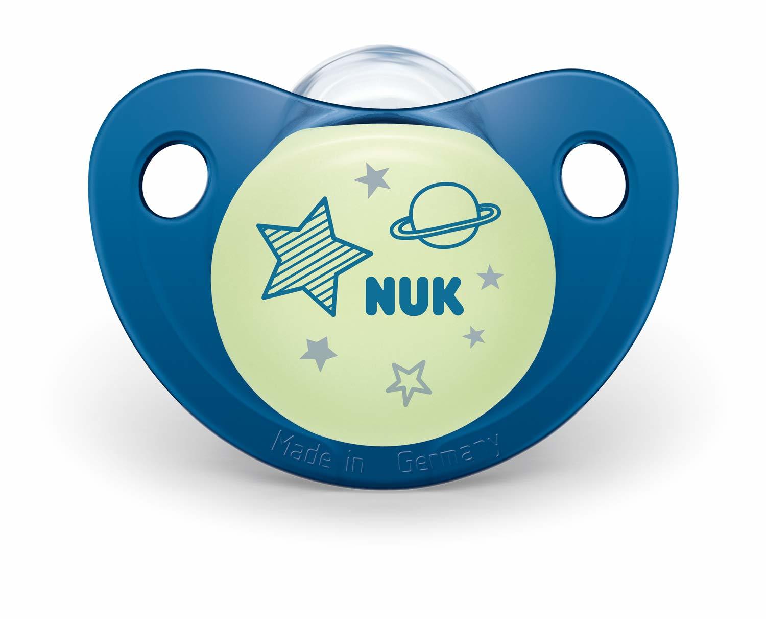NUK: Glow in the Dark Soother - 18+ Months (2 Pack) Blue image