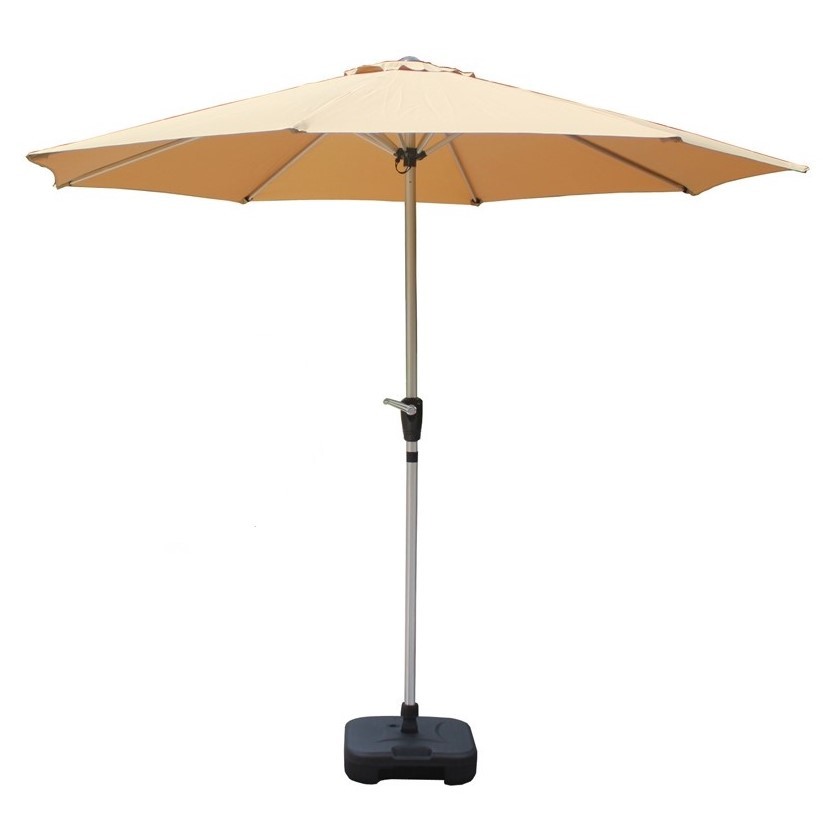 Buy Beige Outdoor Aluminium Market Umbrella with Crank Handle at Mighty