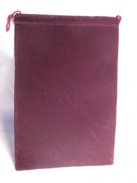 Suede Cloth Dice Bag (Large, Burgundy) image