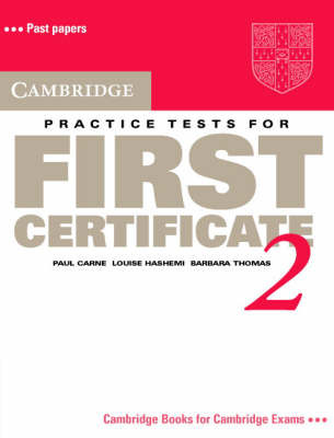 Cambridge Practice Tests for First Certificate 2 Student's book by Paul Carne image
