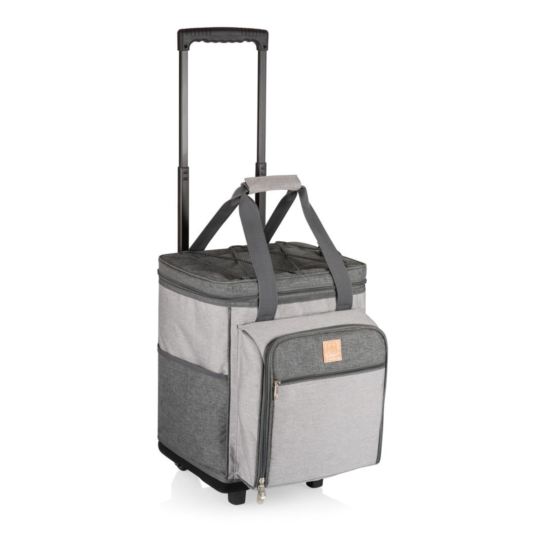 Picnic Time: Rolling Picnic Cooler (Heathered Gray) image