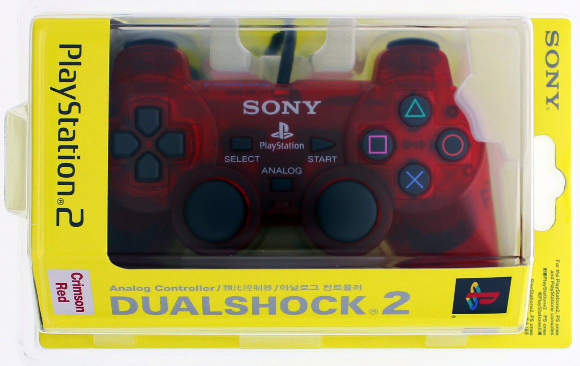 Official Sony Dual Shock 2 Controller: Crimson Red for PS2 image