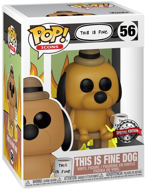 Icons: This is Fine (Dog) - Pop! Vinyl Figure