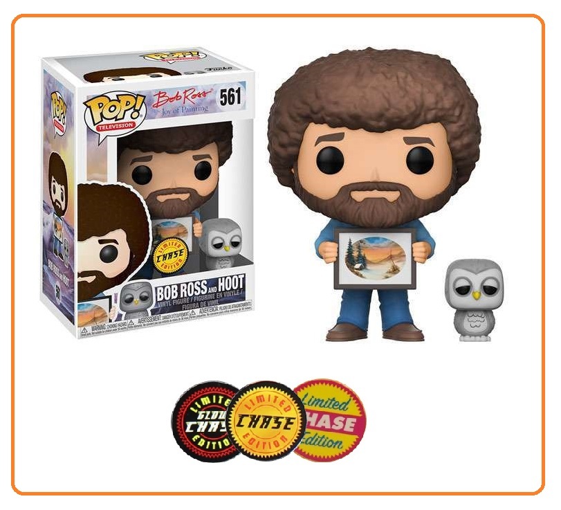 The Joy of Painting - Bob Ross (with Raccoon) Pop! Vinyl Figure (with a chance for a Chase version!) image