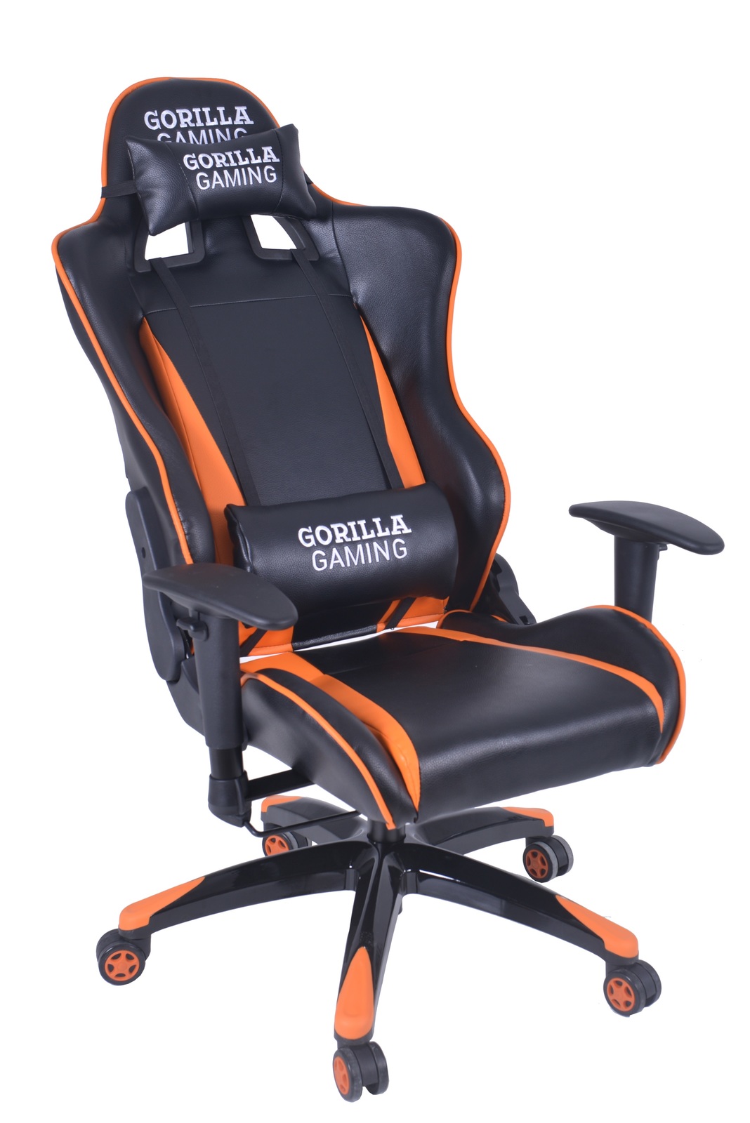 Gorilla Gaming Commander Chair - Orange & Black for image