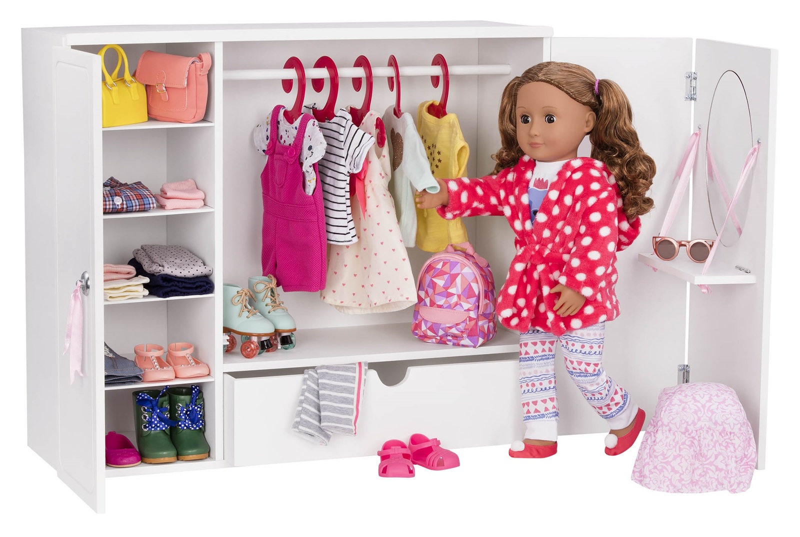 Our Generation Wooden Wardrobe Playset Toy At Mighty Ape Nz
