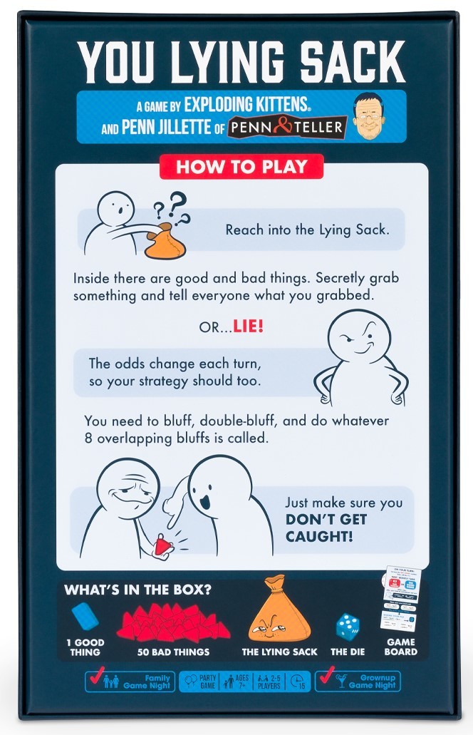 You Lying Sack Board Game at Mighty Ape NZ