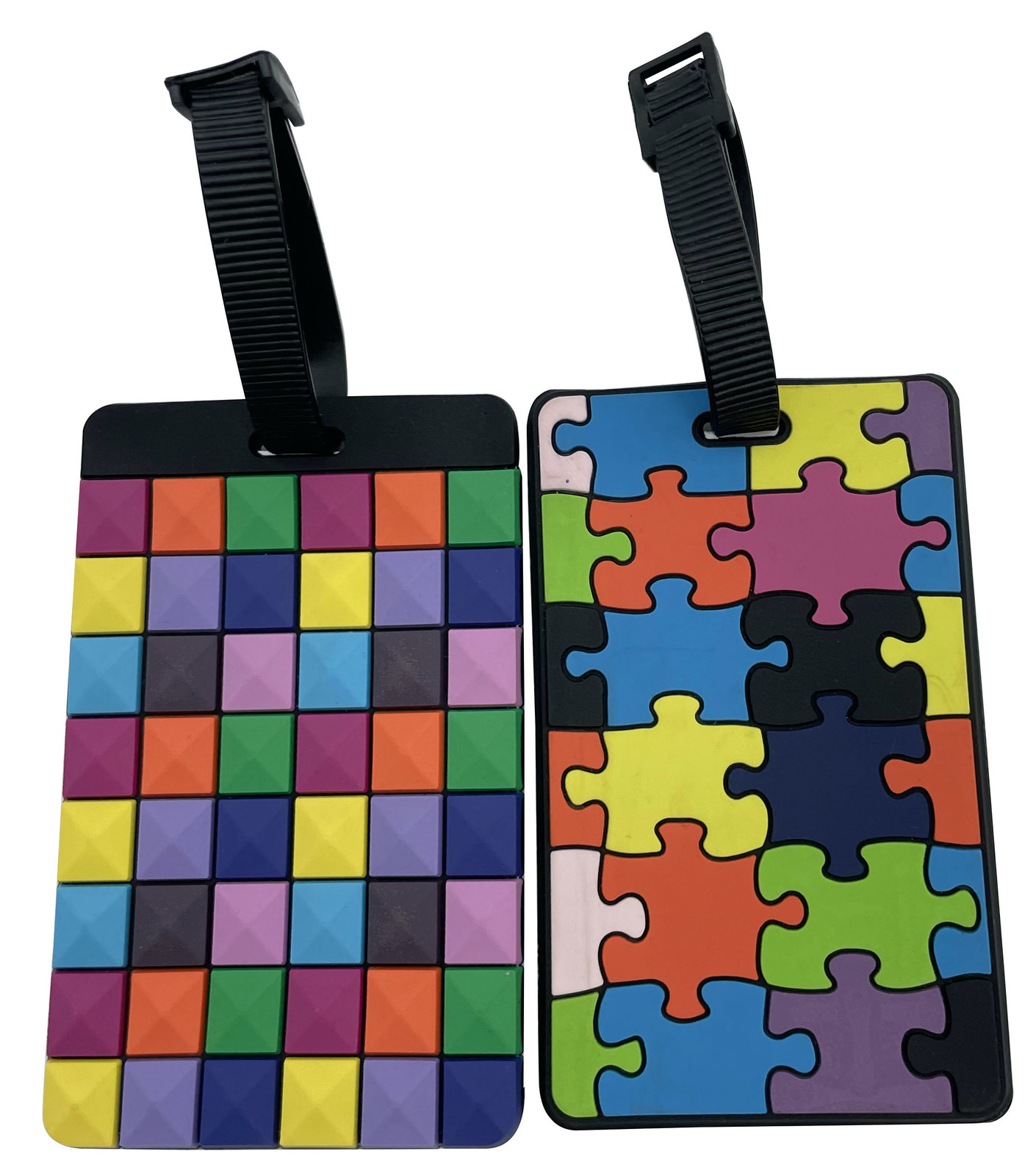 Rubber Luggage Tag (2pcs) Puzzle at Mighty Ape NZ