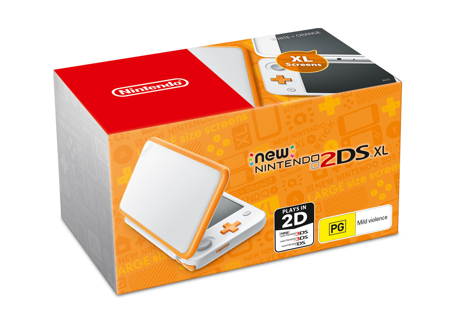 New Nintendo 2DS XL - White/Orange for Nintendo 3DS image