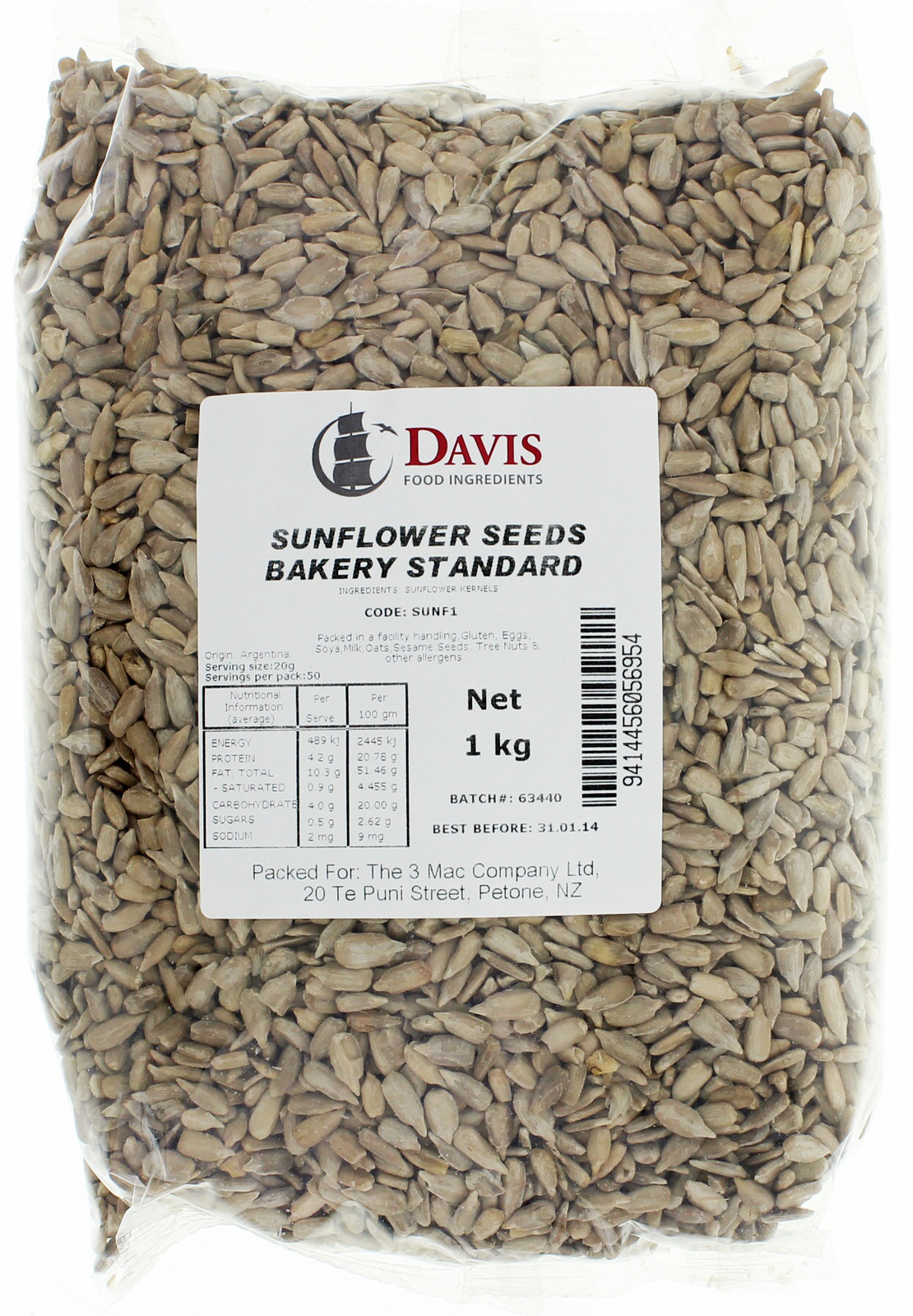 Davis Sunflower Seeds 1kg at Mighty Ape NZ