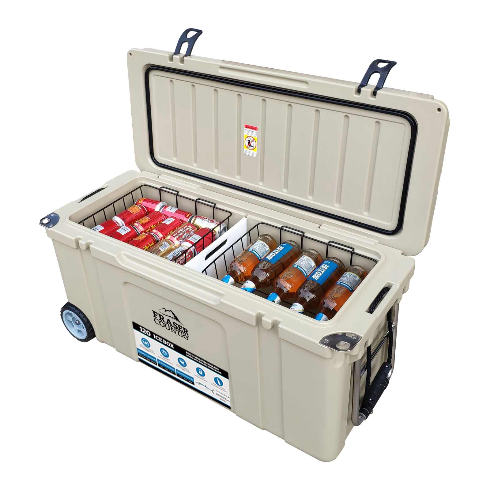 Buy Fraser Country Heavy Duty Ice Box Chilly Bin with Wheels 120L at