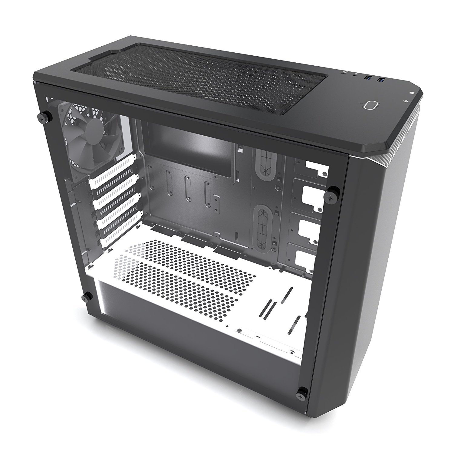 Phanteks Eclipse P400 Tempered Glass Mid Tower Case Black White at