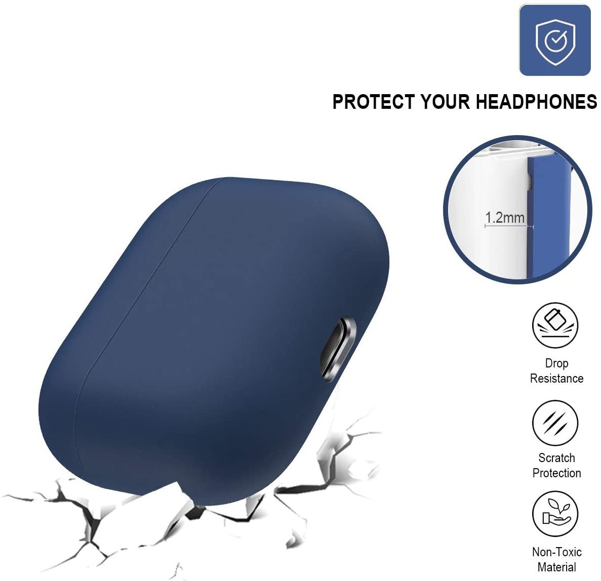 Airpods Pro Silicone Slim Light Protective Cover - Blue