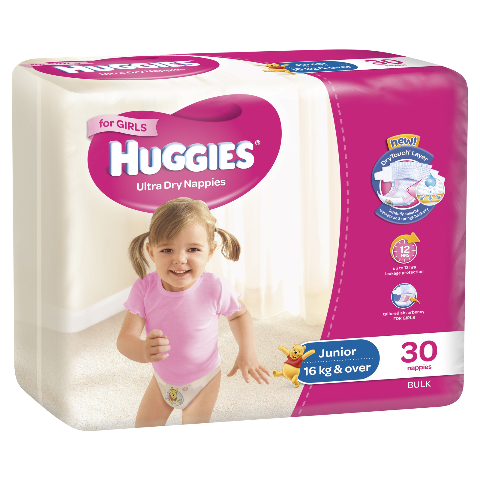 Huggies Ultra Dry Nappies Bulk - Junior Girl 16+kg (30) image