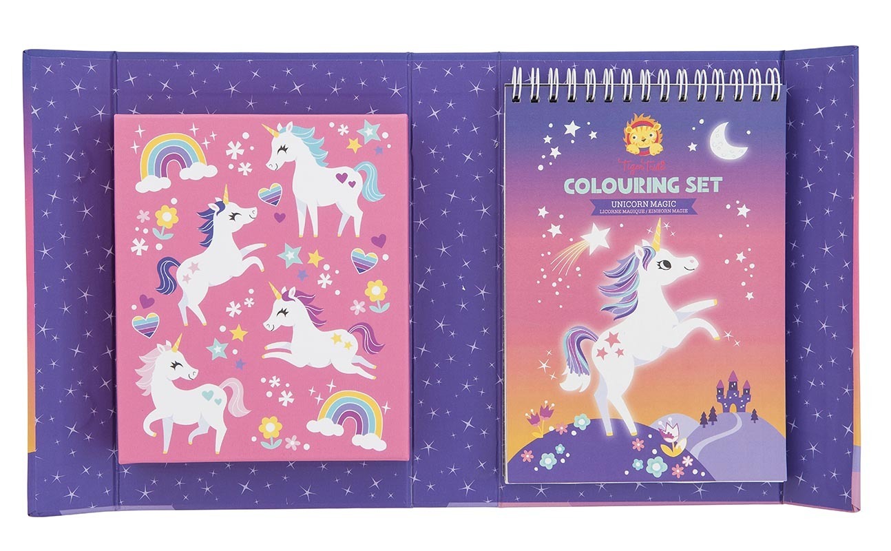 Tiger Tribe: Colouring Set - Unicorn Magic image