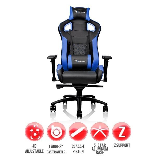 Thermaltake GT Fit Gaming Chair (Blue and Black) for image