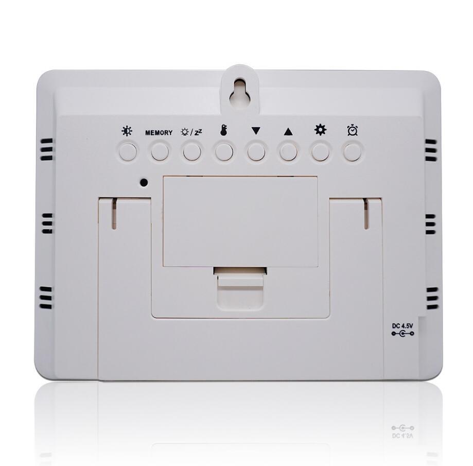 Ape Basics: Wireless Sensor LCD Display Weather Station Clock - Wood image