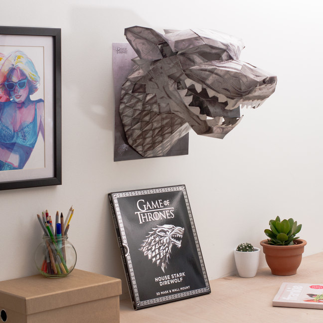 Game of Thrones Mask and Wall Mount - House Stark Wolf image