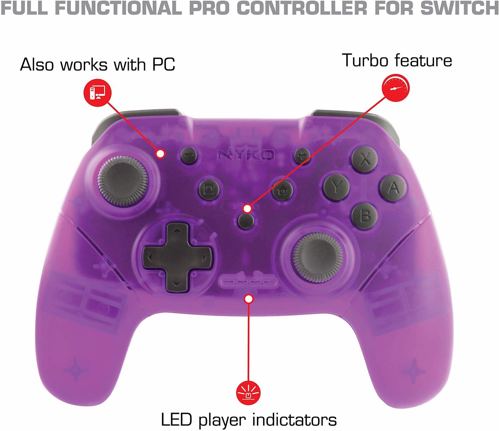 Nyko Switch Wireless Core Controller (Purple) on Switch