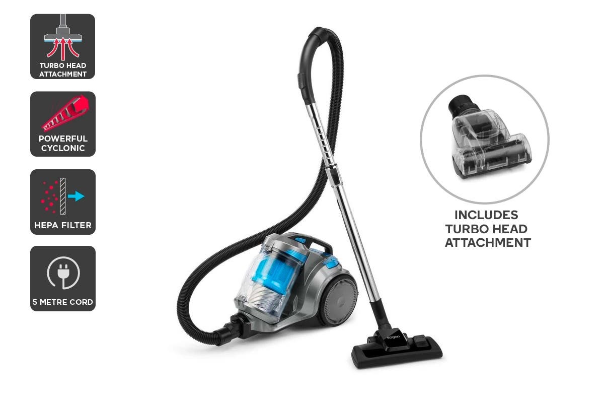 Kogan Mighty 2200W Cyclonic Vacuum Cleaner With Turbo Brush at