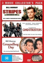 Stripes - Extended Cut / Ghostbusters / Groundhog Day - 3 Movie Collector's Pack (3 Disc Set) on DVD Stripes - Extended Cut / Ghostbusters / Groundhog Day - 3 Movie Collector's Pack (3 Disc Set) on DVD