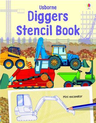 Diggers Stencil Book on Hardback by Alice Pearcey