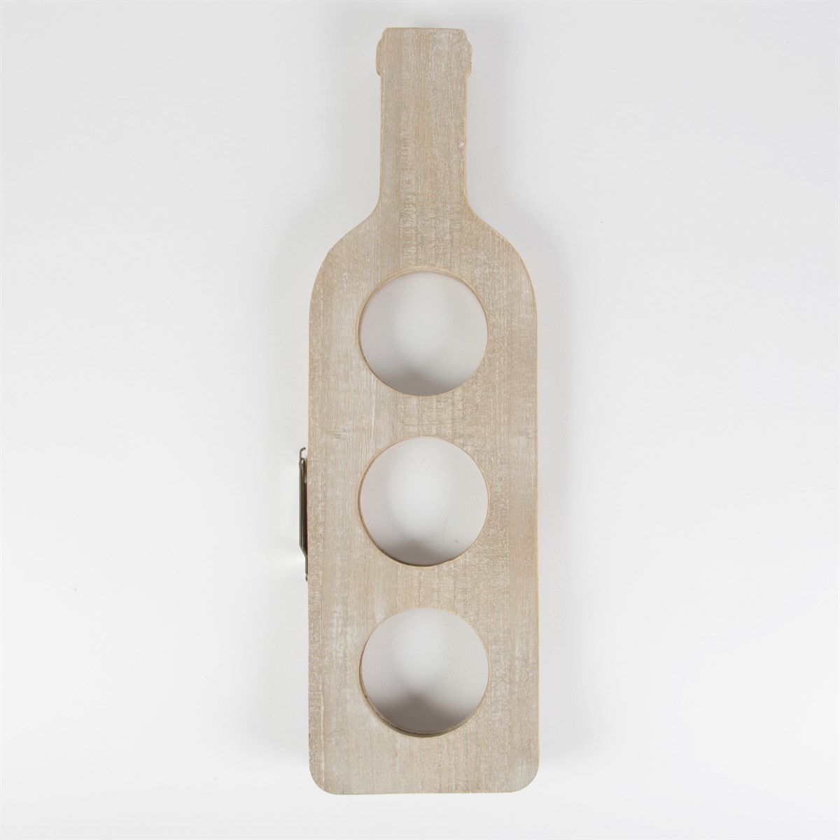 Wine Rack For 3 Bottles In Rustic Wood image