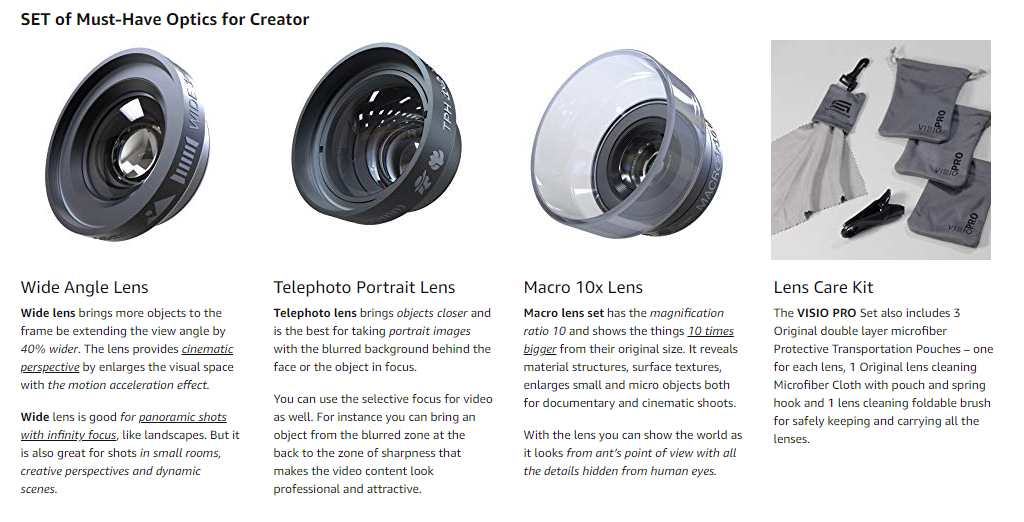 DREAMGRIP Ultra Low Distortion Smartphon Lens Set image