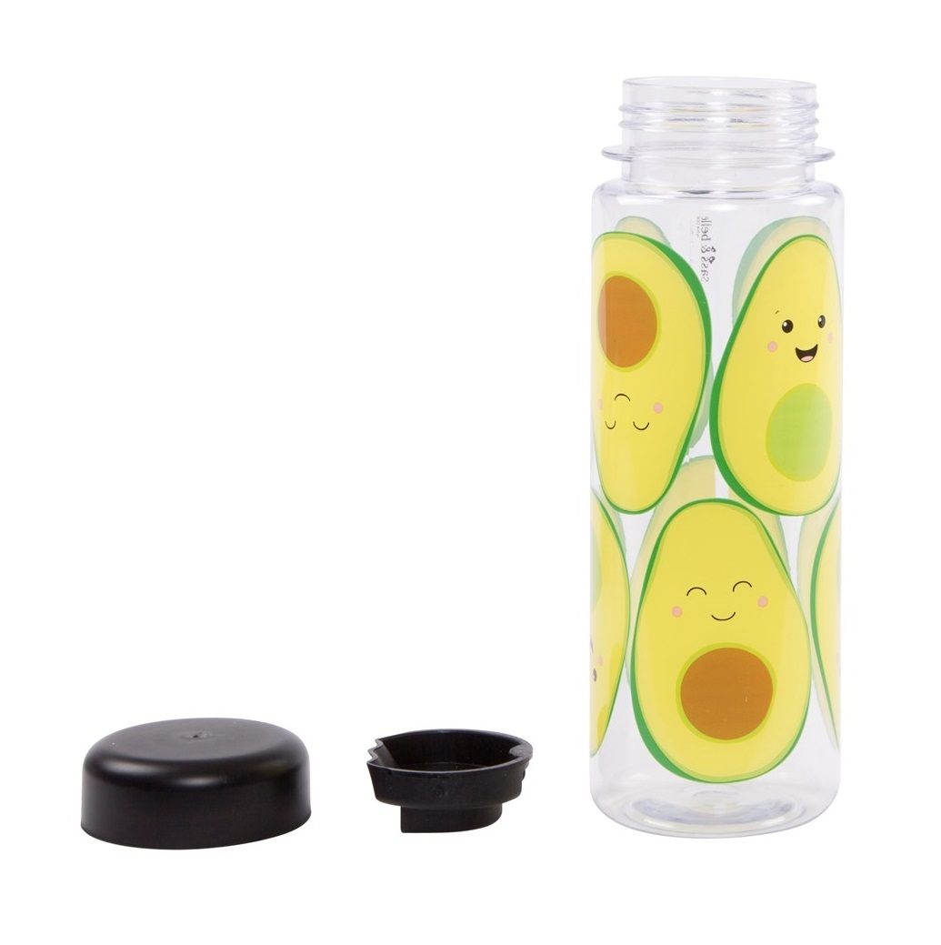 Happy Avocado - Clear Water Bottle image