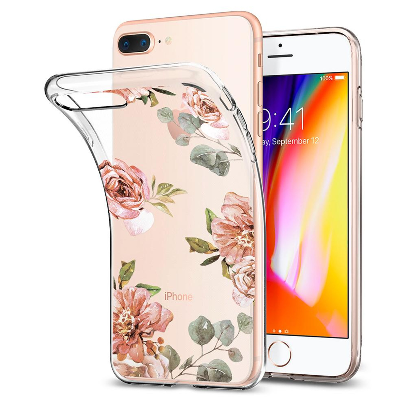 Spigen iPhone 8 Plus /7 Plus Liquid Crystal Case Aquarelle Rose image