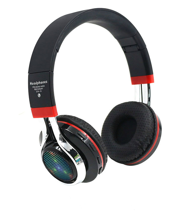 Wireless Headphones Disco LED Bluetooth Headphones with Microphone and