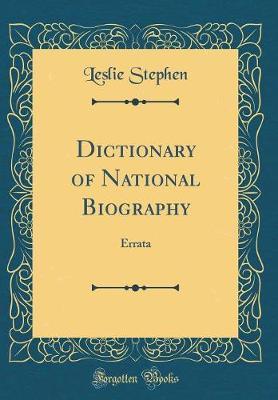 Dictionary of National Biography by Leslie Stephen image