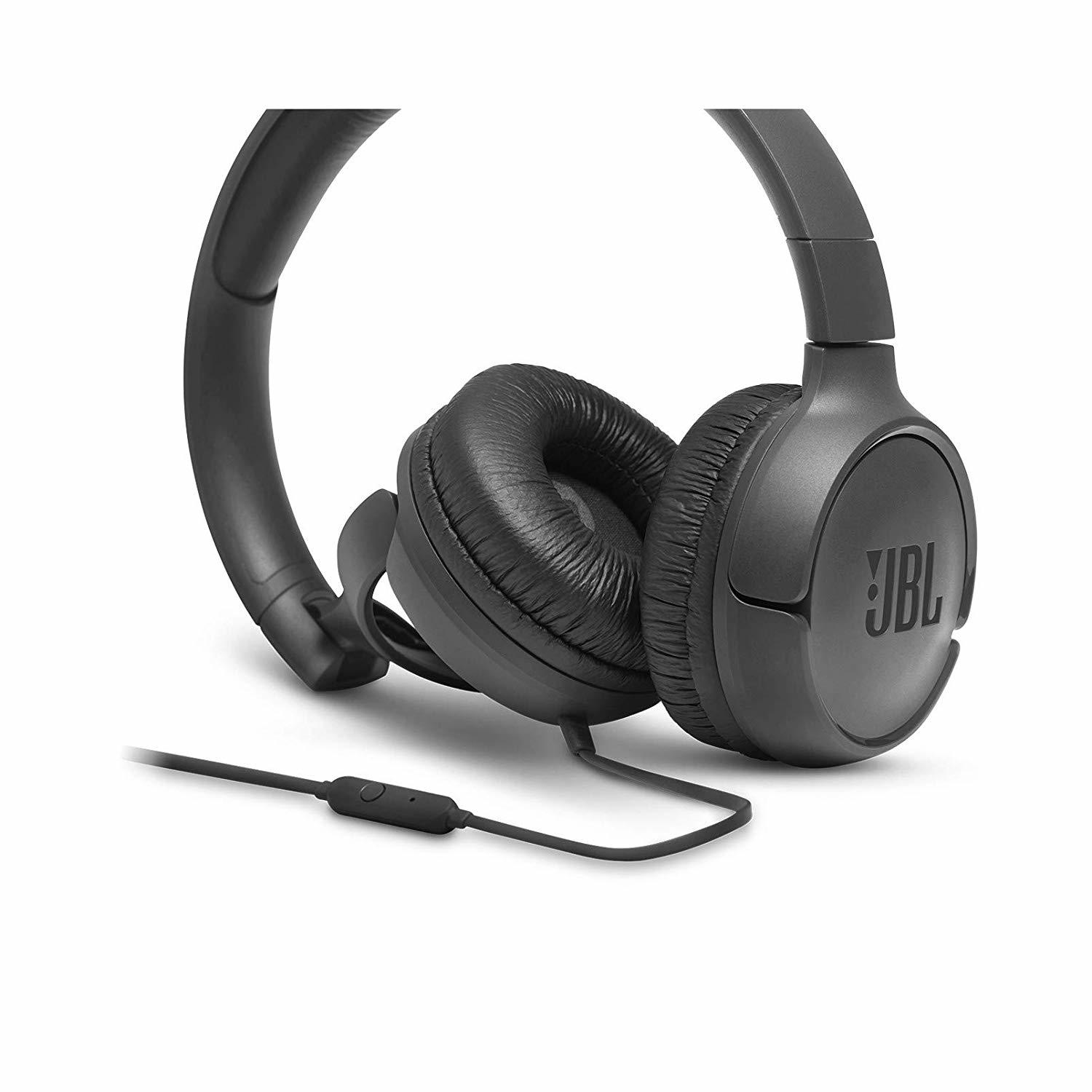 JBL T500 Wired Headphones - Black