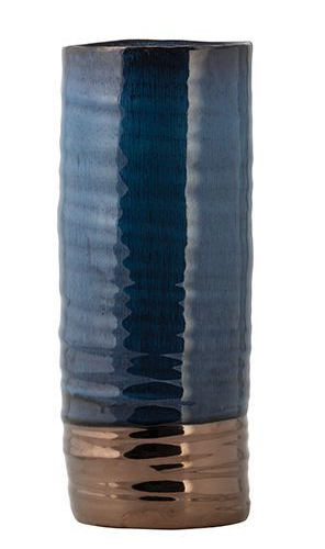 General Eclectic Blue Crater Vase