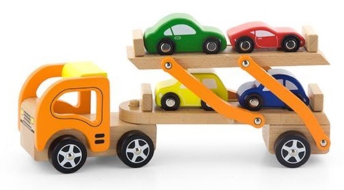VIGA Wooden Toys - Car Carrier - Vehicle Set image