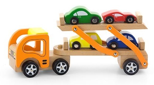 VIGA Wooden Toys - Car Carrier - Vehicle Set