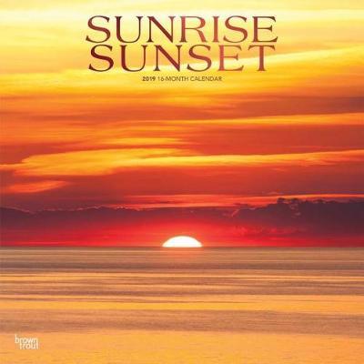 Sunrise Sunset 2019 Square Wall Calendar by Inc Browntrout Publishers image