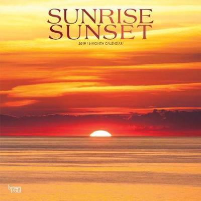 Sunrise Sunset 2019 Square Wall Calendar image