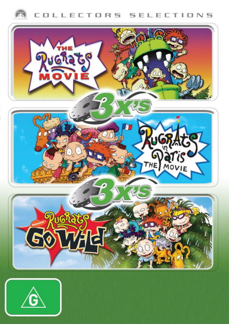 3x's - Rugrats Movie / Rugrats In Paris / Rugrats Go Wild (Collectors Selections) (3 Disc Set) on DVD image