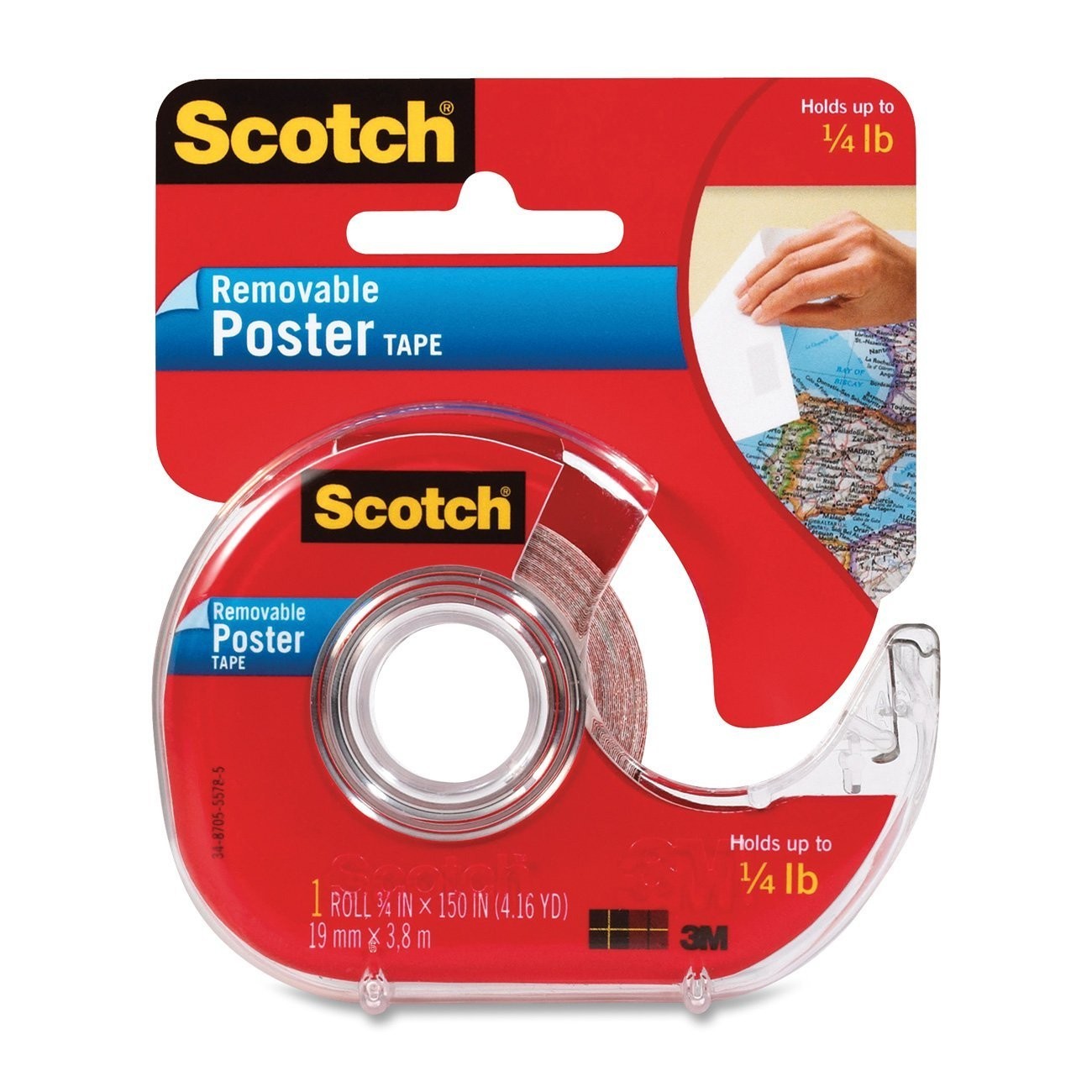 Scotch 109 Removable Poster Tape 19mm x 3.81m image