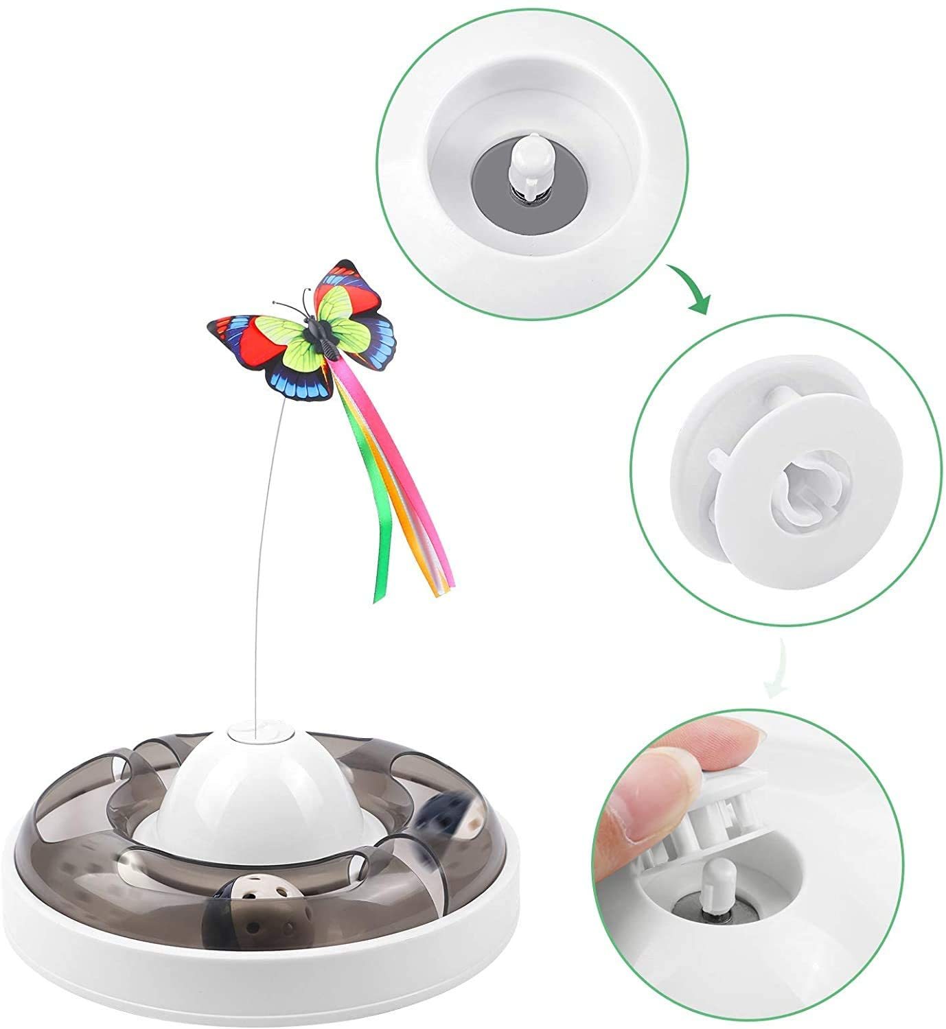 Butterfly Turntable - Interactive Pet Toy image