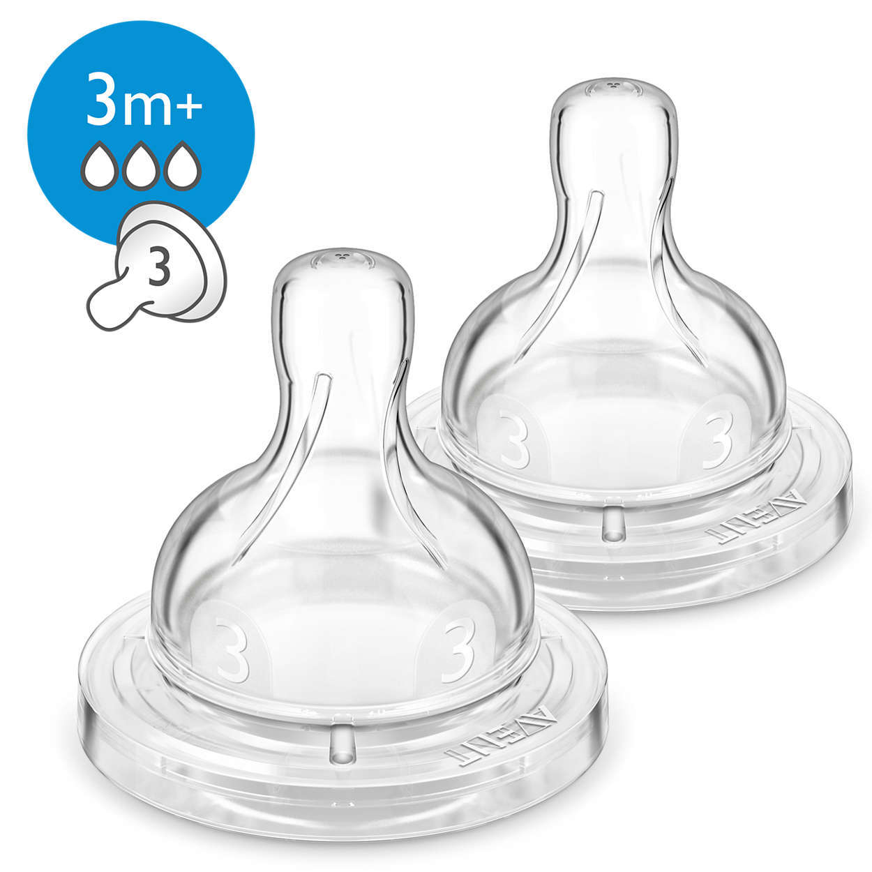 Philips Avent Anti-colic Medium Flow Teats (2 Pack) image