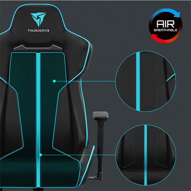 ThunderX3 BC7 Breathable Pinhole Gaming Chair (Black & Red) for image