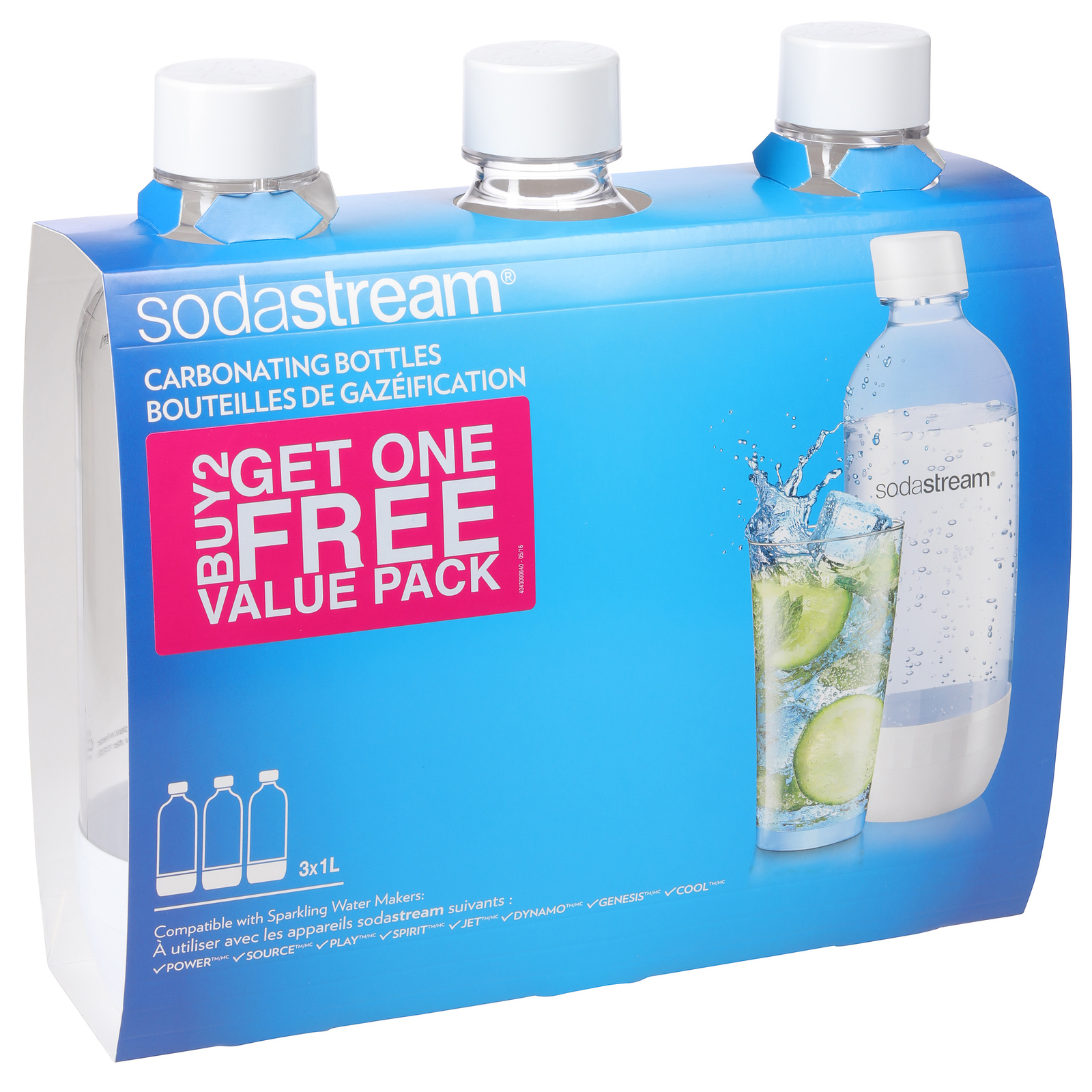 Soda Stream White Carbonating Bottle (1L) at Mighty Ape NZ