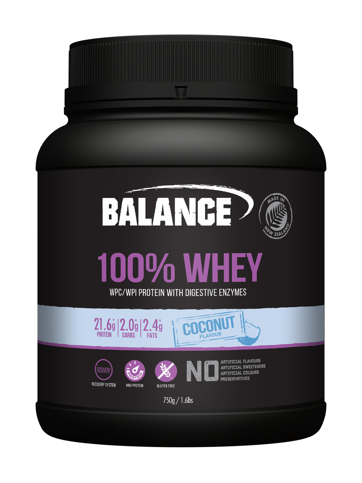 Balance 100% Whey New Formula Natural - Coconut (750g)