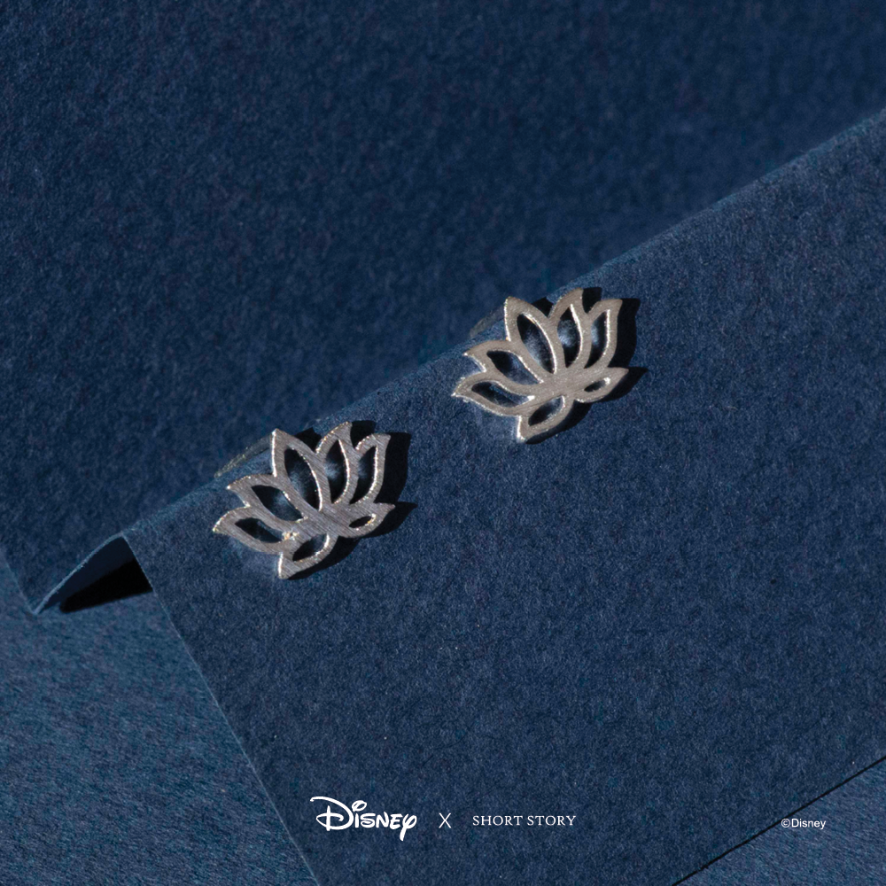 Short Story: Disney Earring Jasmine Lotus - Silver image