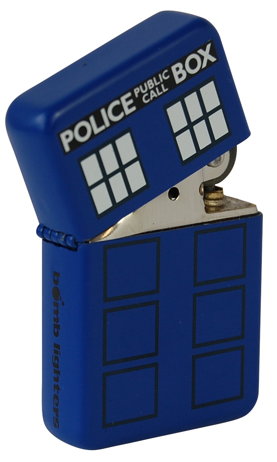 Police Box Windproof Lighter - Matte Blue