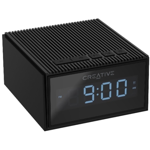 Creative Chrono Wireless Bluetooth Speaker and FM radio clock - Black image