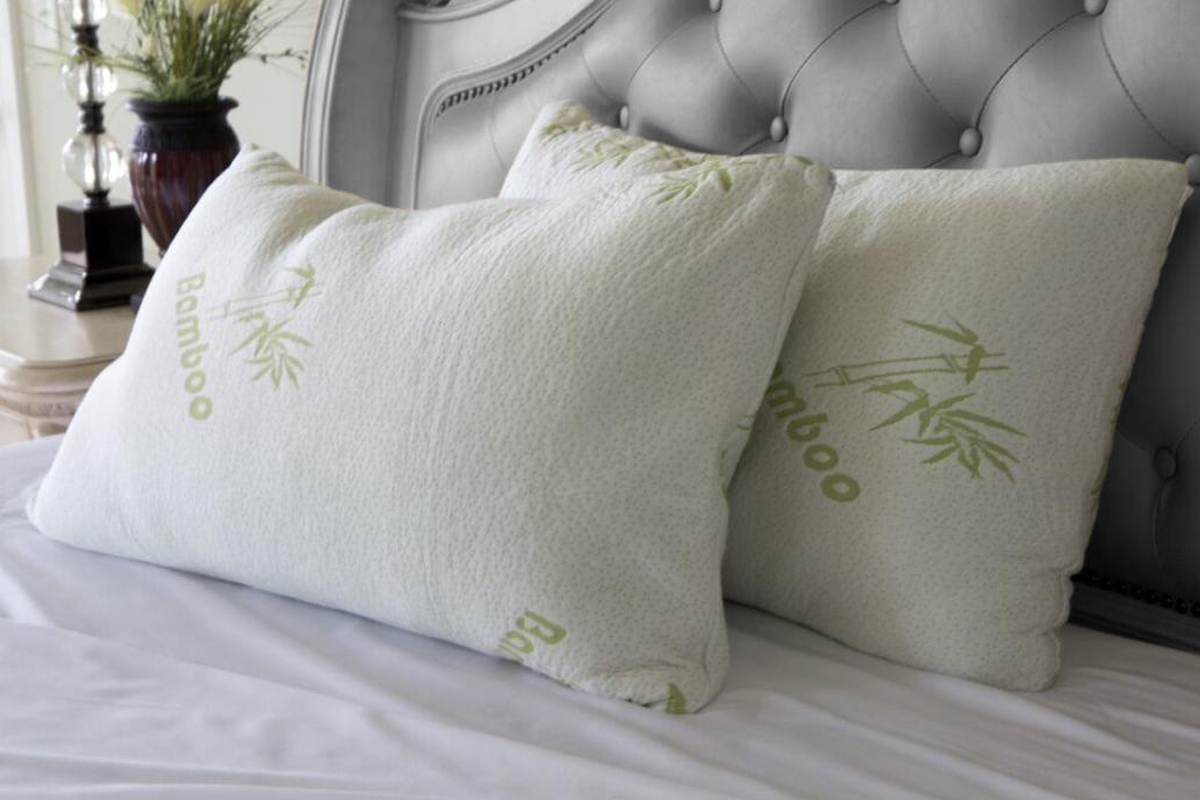 Bamboo Covered Memory Foam Pillow 2Pk at Mighty Ape NZ